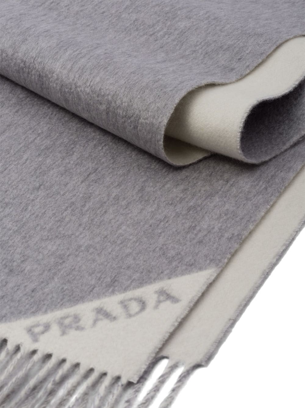 logo-print cashmere scarf - 2