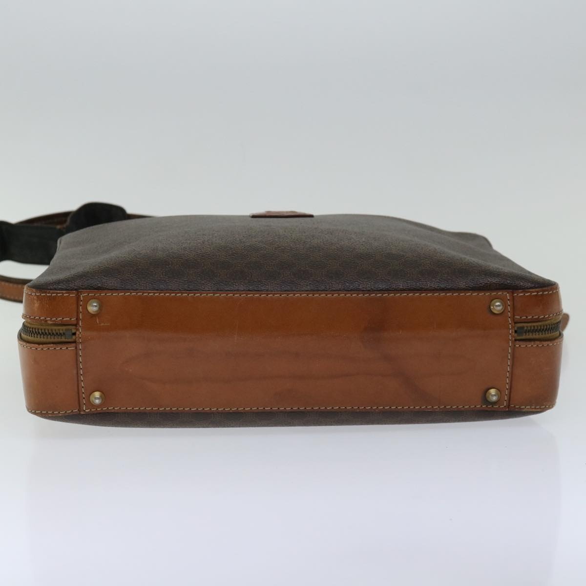 CELINE Macadam Canvas Hand Bag Pvc Brown - 8