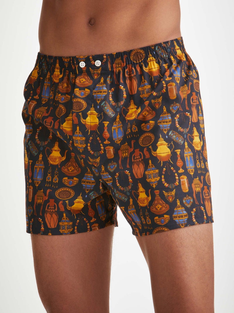 Men's Classic Fit Boxers Ledbury 71 Cotton Batiste Navy - 5
