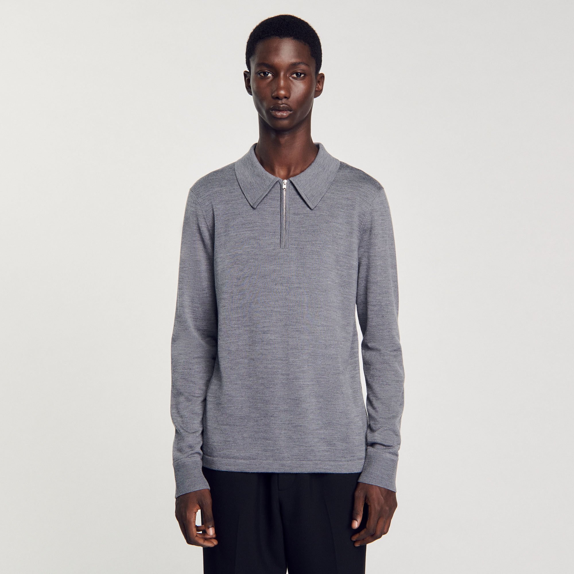 KNITTED POLO SWEATER - 5