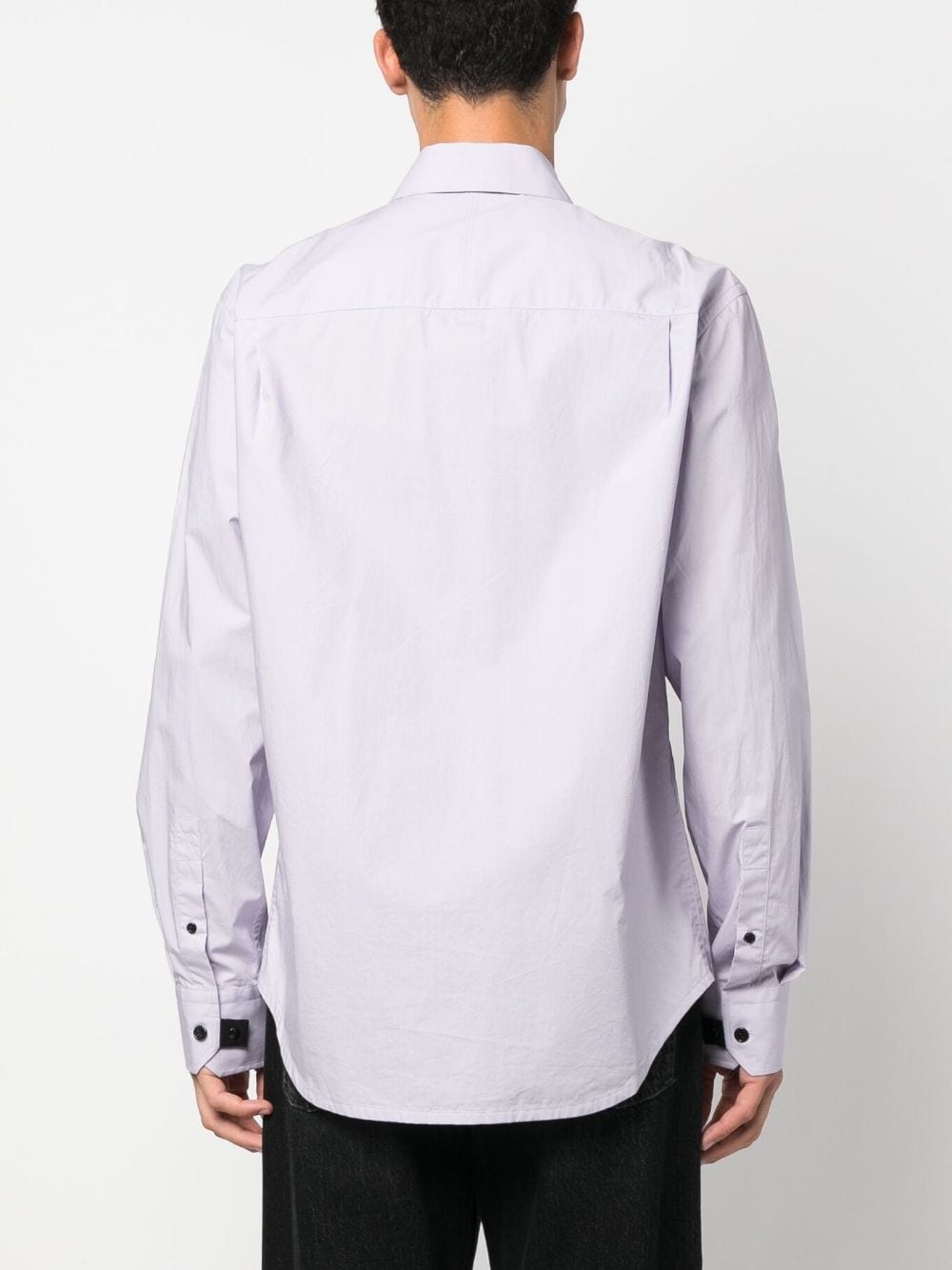 embroidered-logo cotton shirt - 4