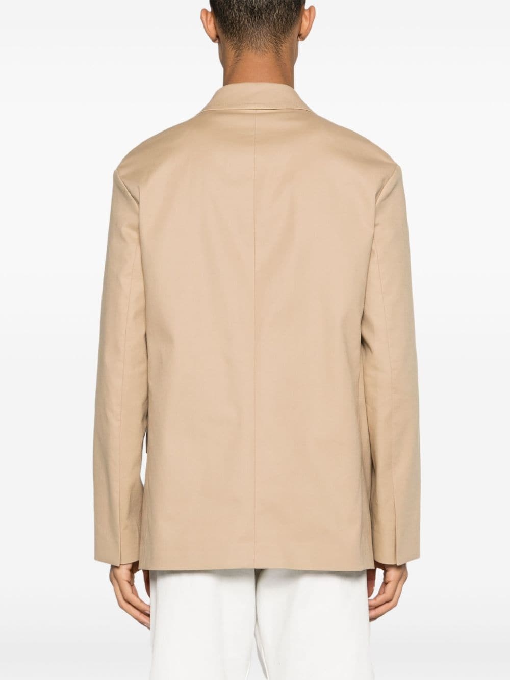 single-breasted cotton blazer - 4