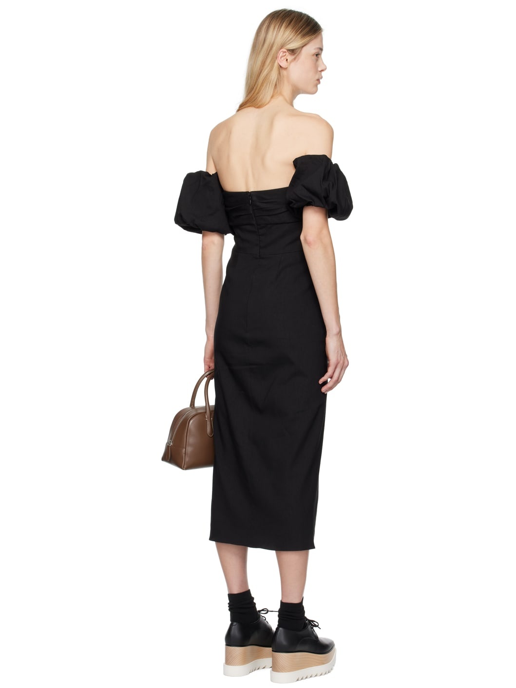 Black Darlena Midi Dress - 3
