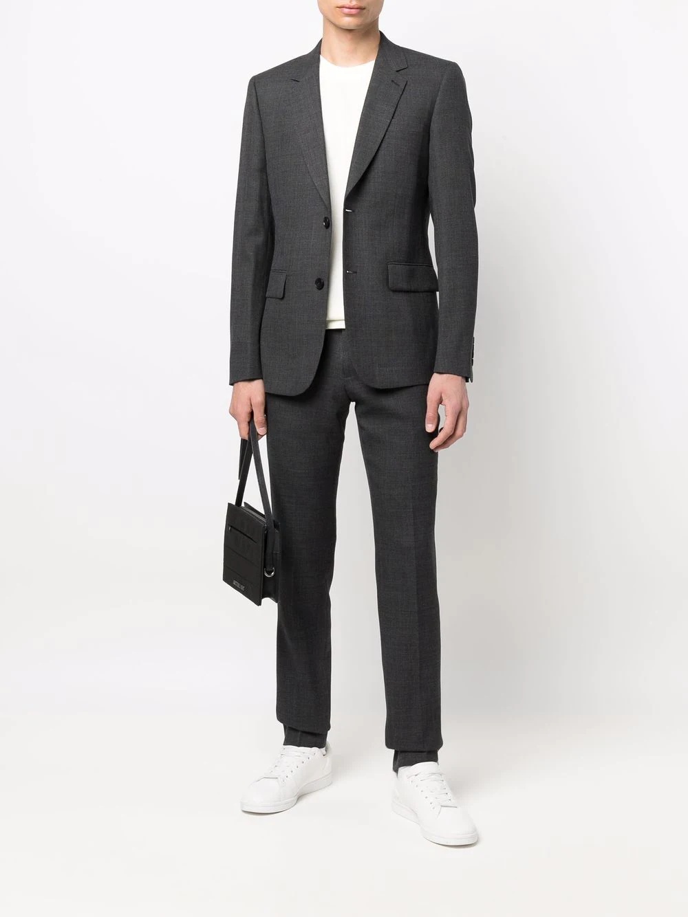 single-breasted wool suit jacket - 2