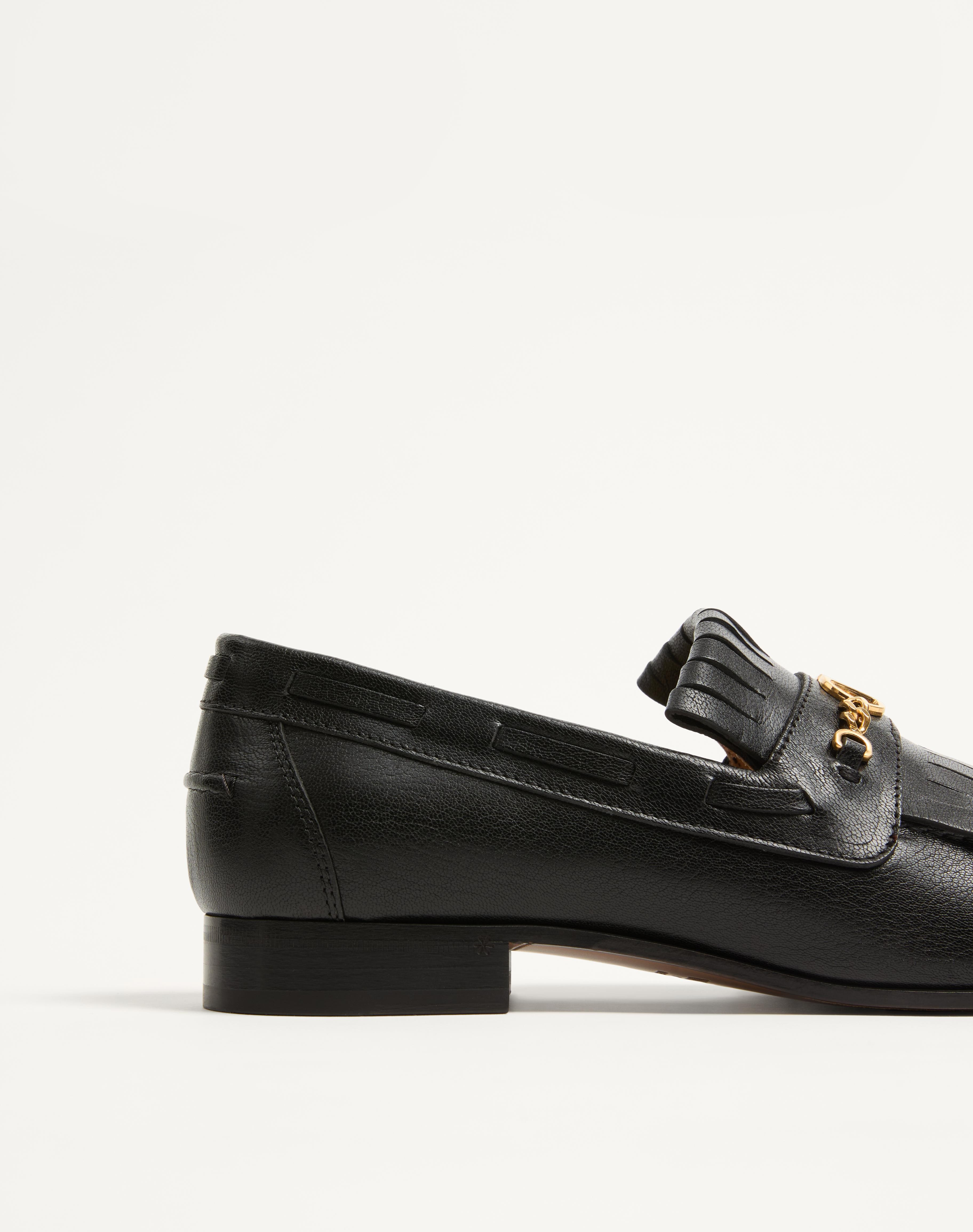 VLOGO SIGNATURE KIDSKIN LOAFER WITH FRINGES - 7