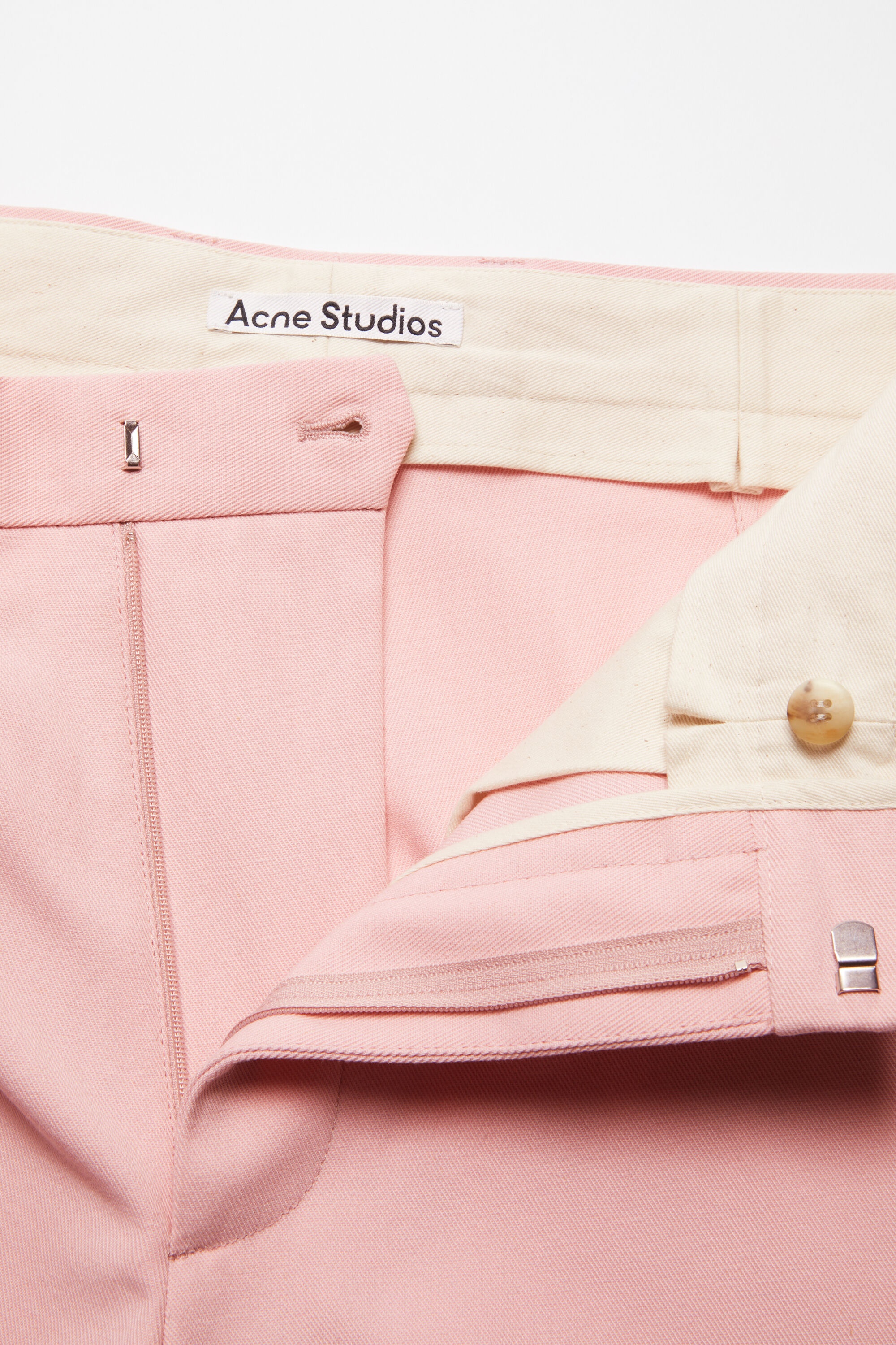 Twill cotton-blend trousers - Pale Pink - 6