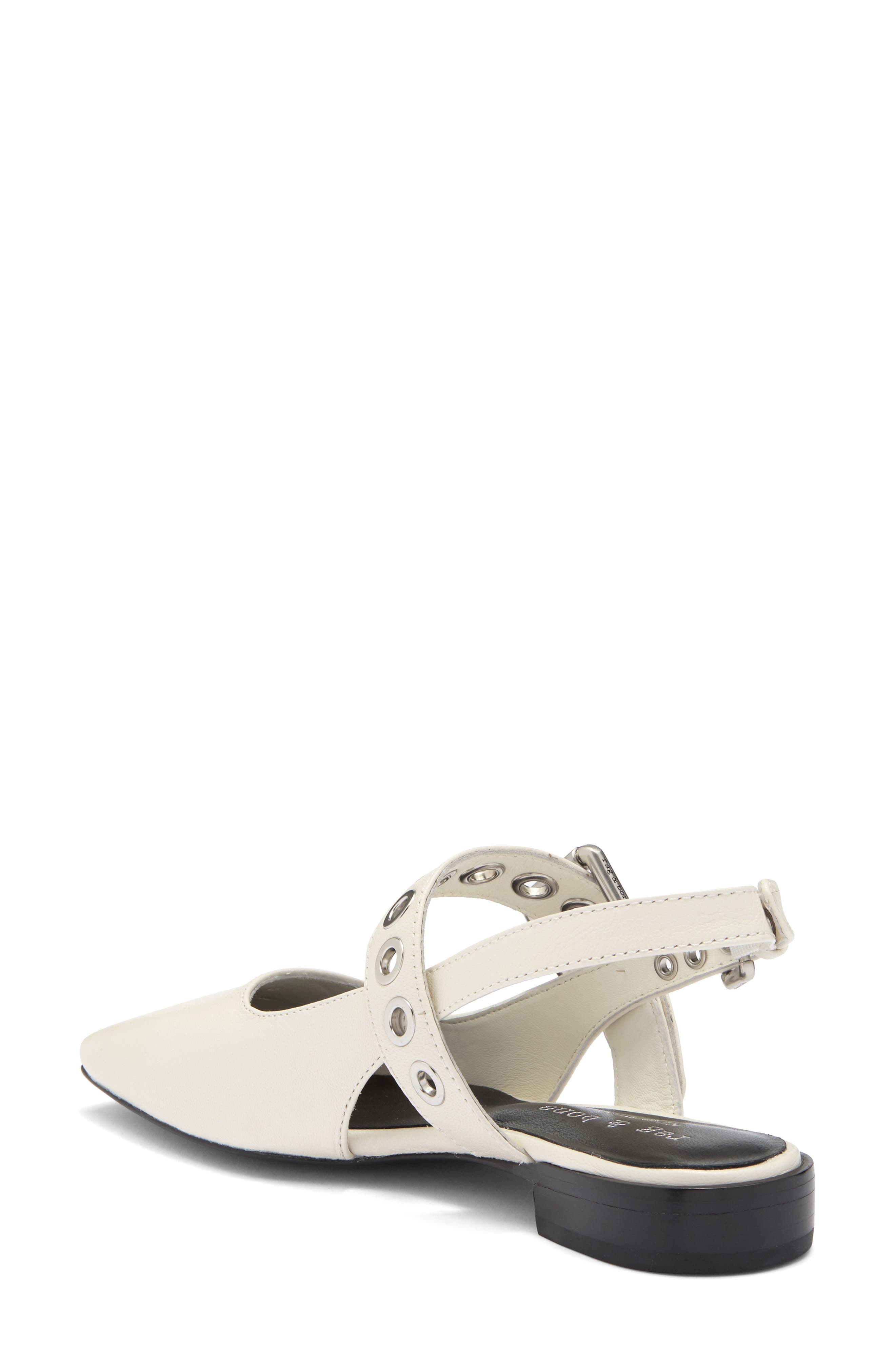 rag & bone Moto Astra Mary Jane Slingback Flat in Antique White at Nordstrom - 2