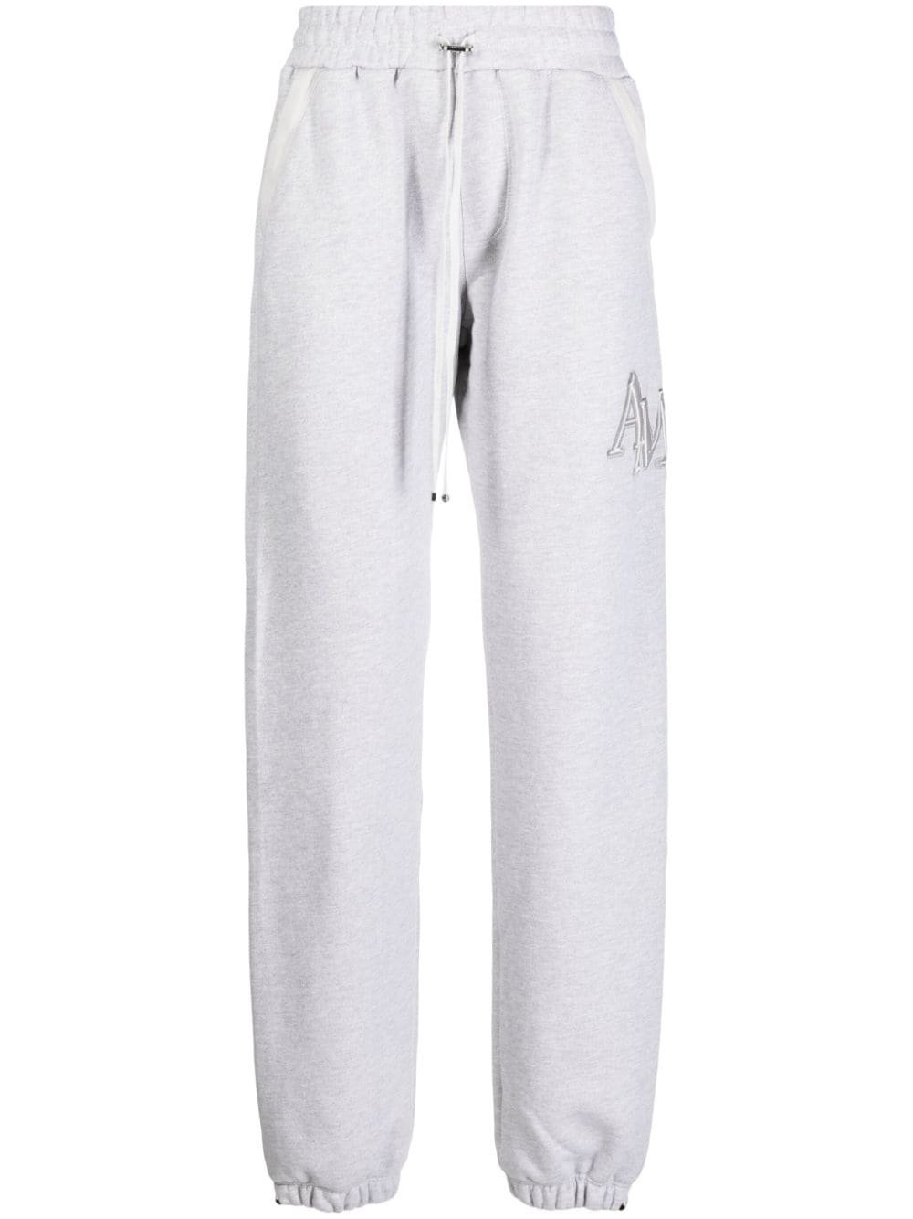 Staggered logo-embroidered track pants - 1