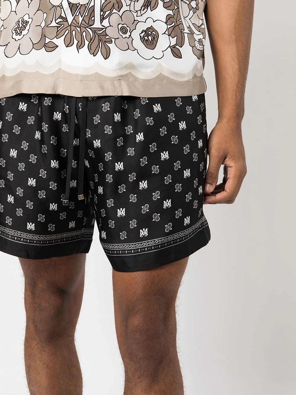 logo-print cotton shorts - 5