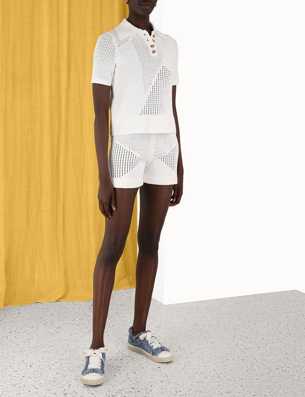RAIE MESH KNIT SHORTS - 3
