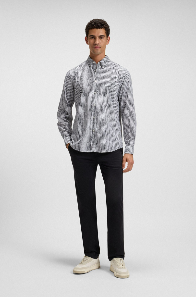 BOSS REGULAR-FIT SHIRT IN PRINTED COTTON VOILE outlook