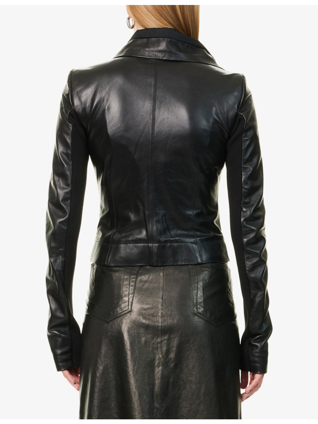 Classic Biker Slim-Fit Leather Jacket - 4