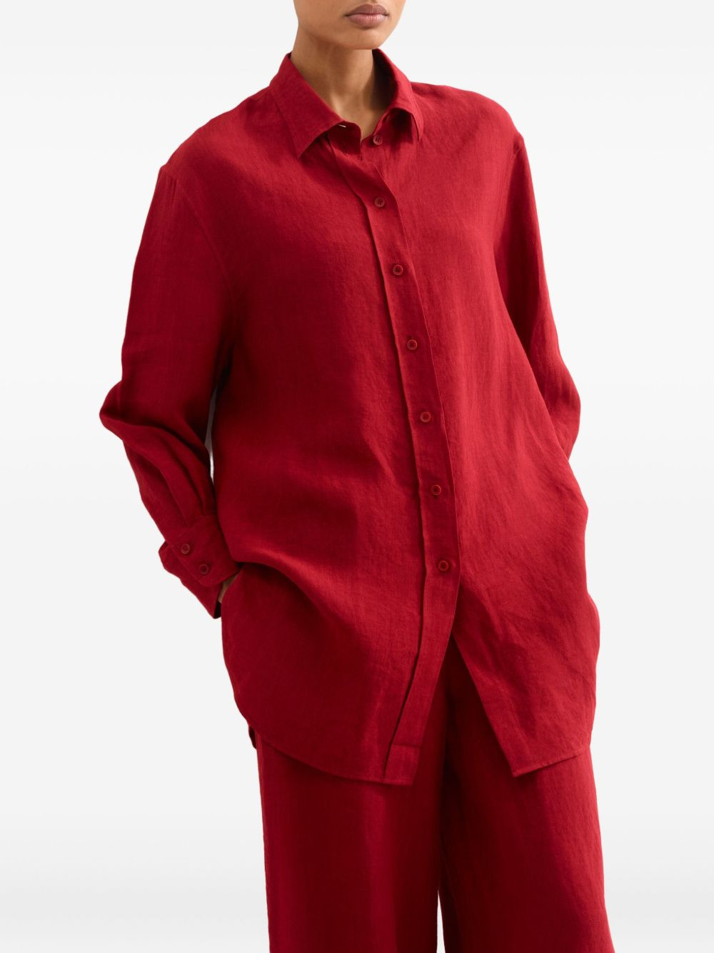 Mignonette long-sleeve button-down shirt - 4
