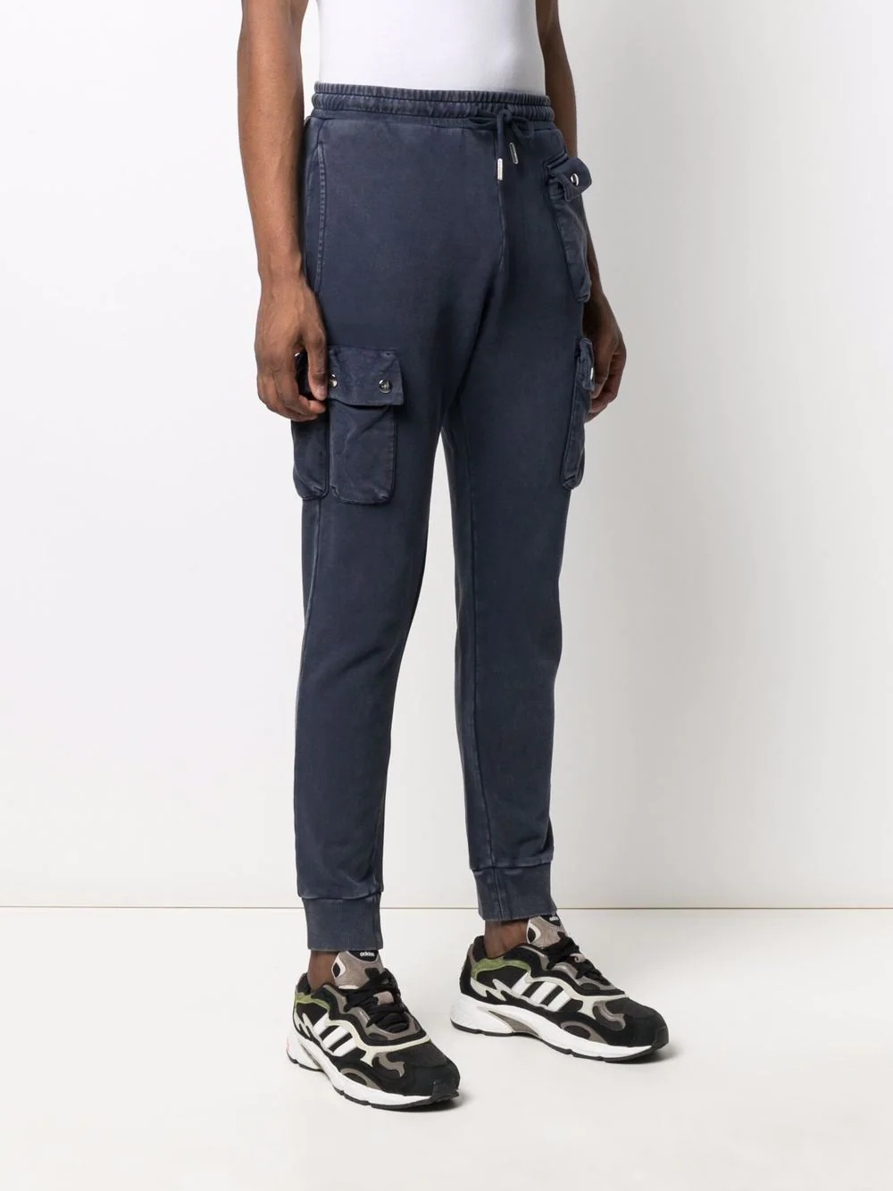 slim fit cargo track trousers - 3