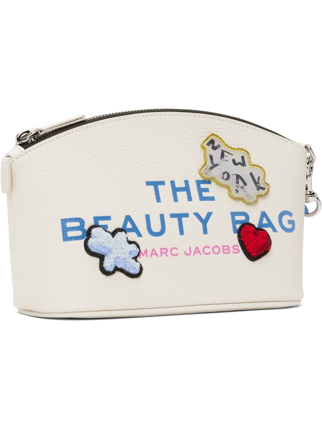 White 'The Sticker Patch Beauty Bag' Cosmetic Pouch - 2