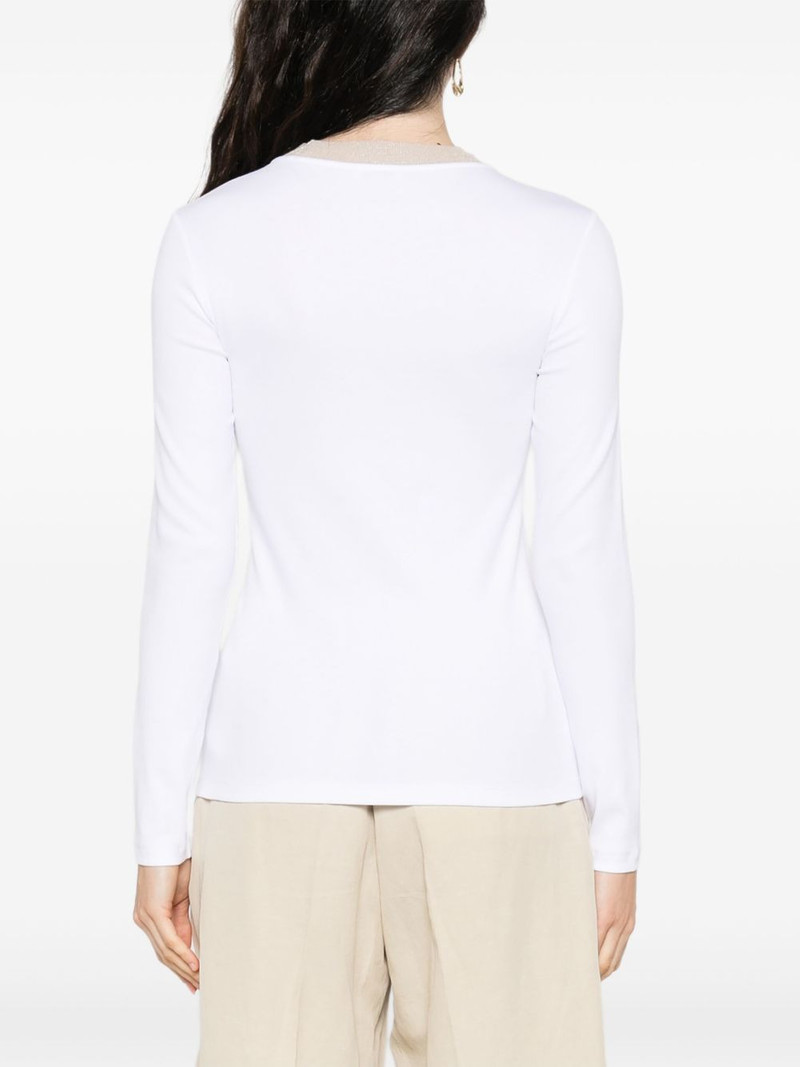 embellished-round-neck top 4