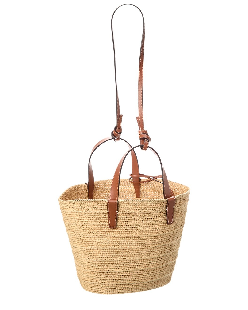 CELINE CELINE Teen Supple Classic Panier Raffia & Leather