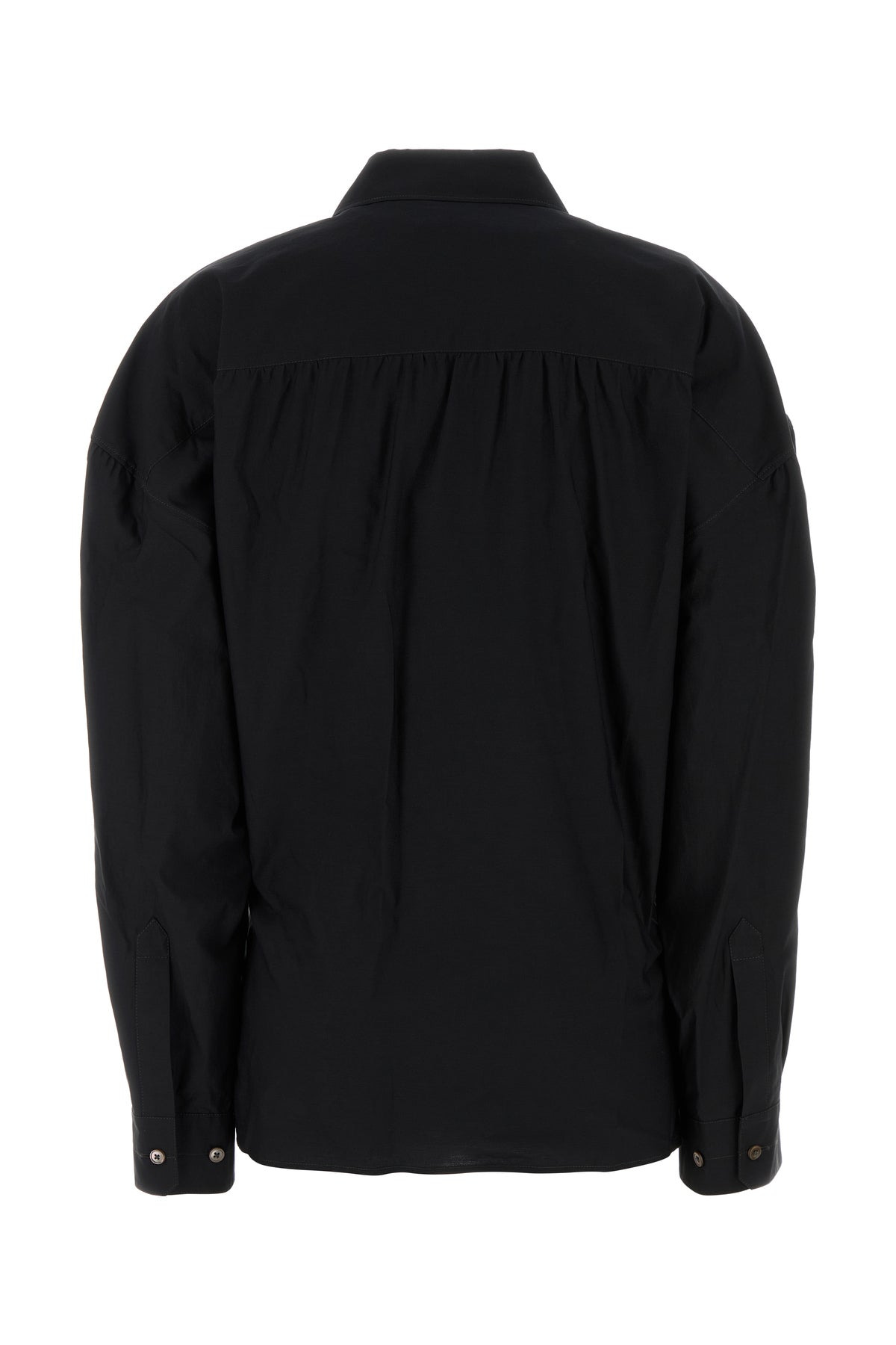 Black cotton blend shirt - 2
