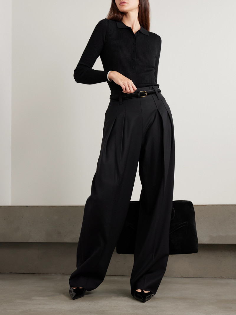 arch4 Maja Ribbed Organic Cashmere Polo Shirt outlook