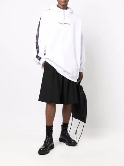 VETEMENTS logo-print panelled hoodie outlook