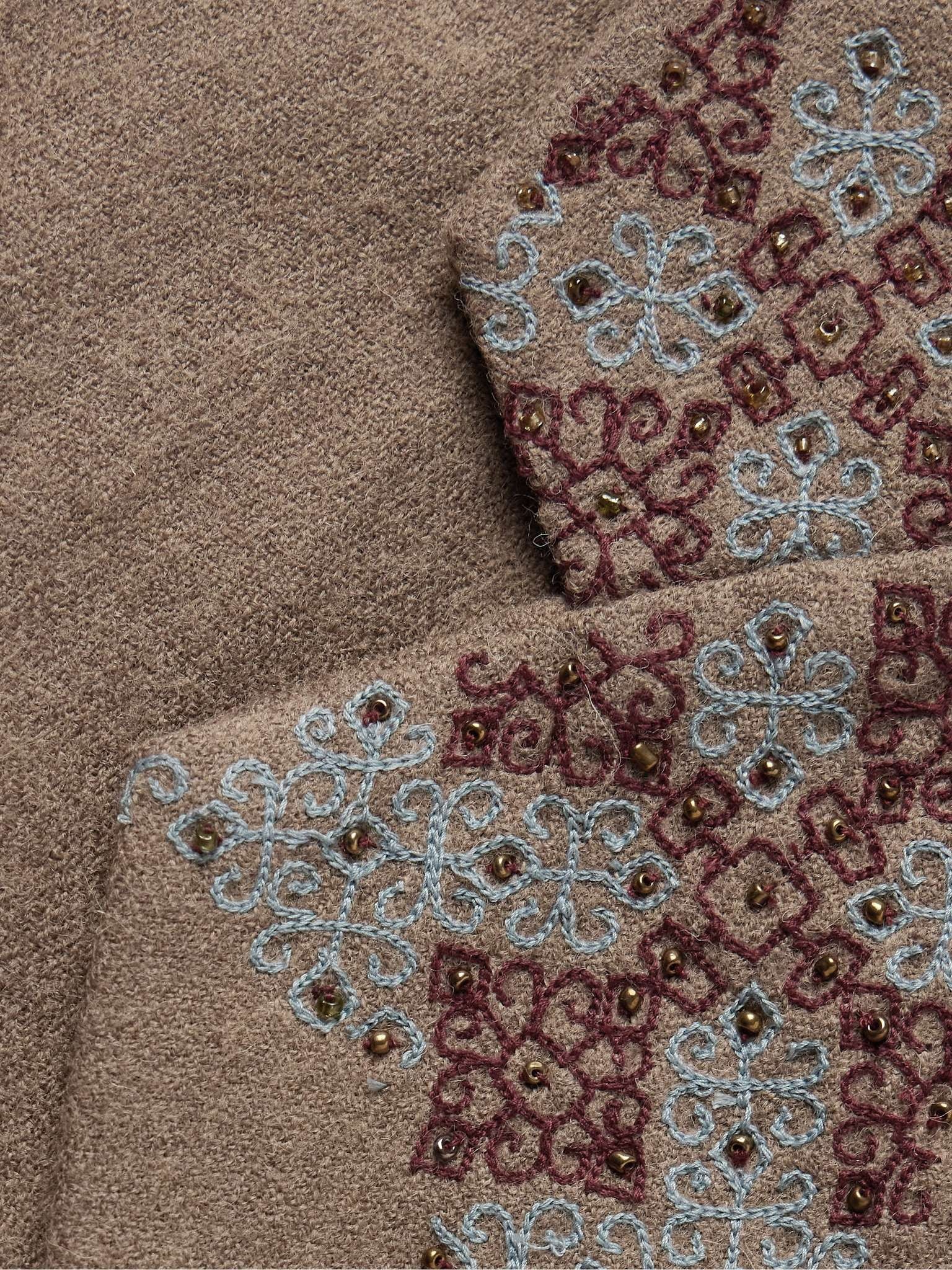 Unstructured Bead-Embroidered Embroidered Wool Suit Jacket - 3
