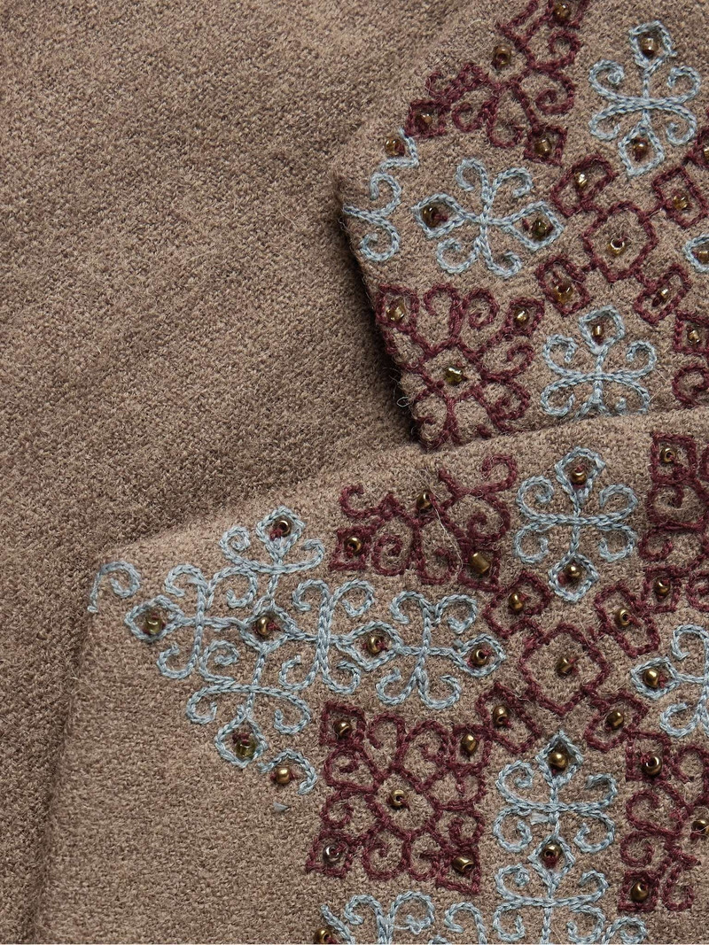 Unstructured Bead-Embroidered Embroidered Wool Suit Jacket 3