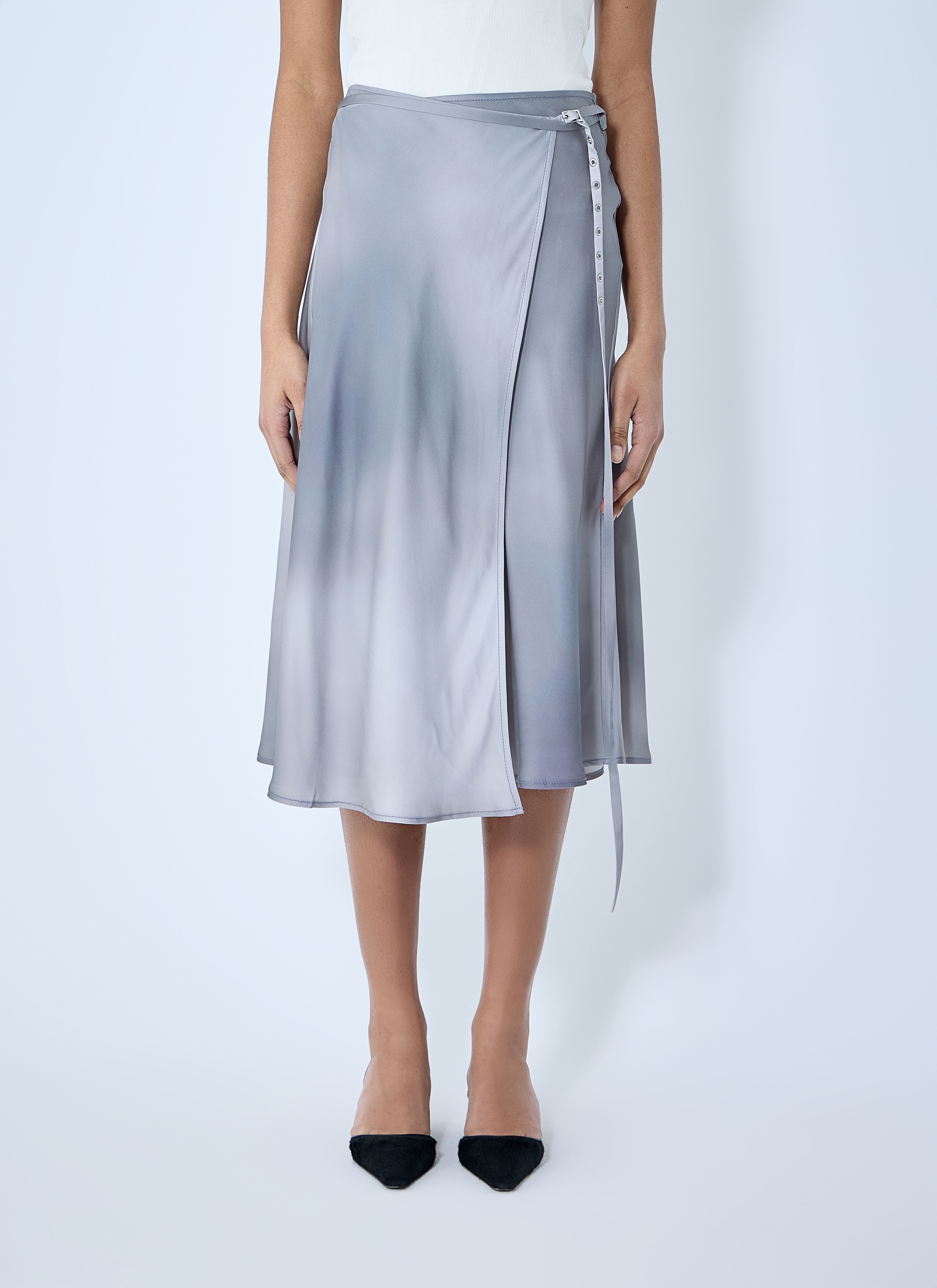 Satin Wrap Skirt - 1