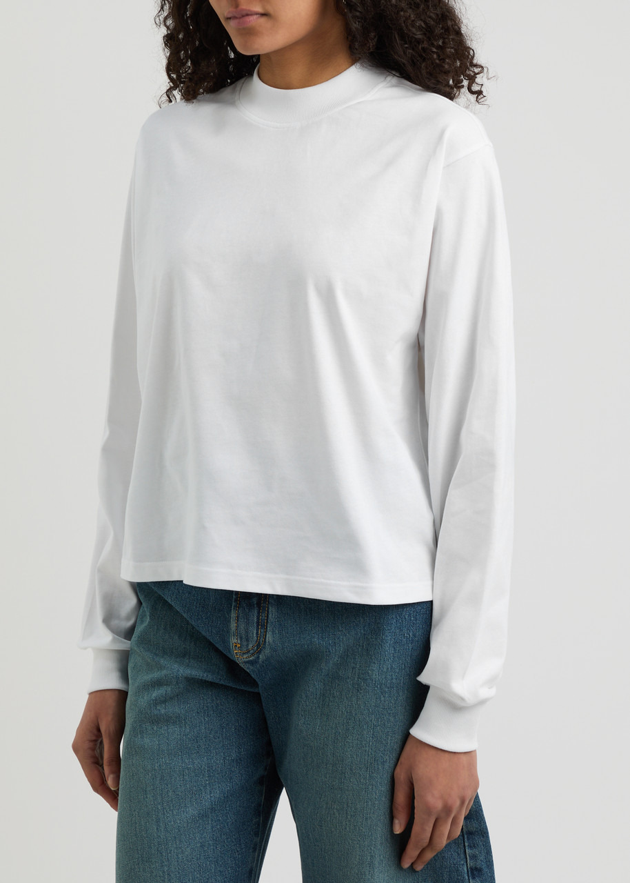 Alaïa Logo-embroidered Cotton top - 2