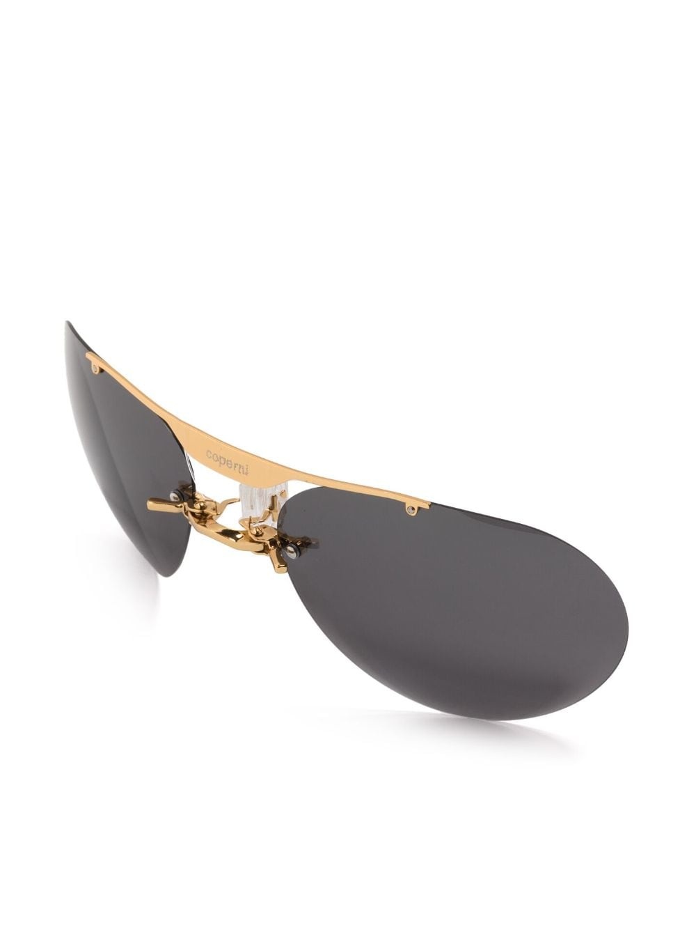 pilot-frame clip-on sunglasses - 2