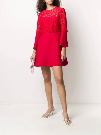 Valentino lace detail short dress outlook