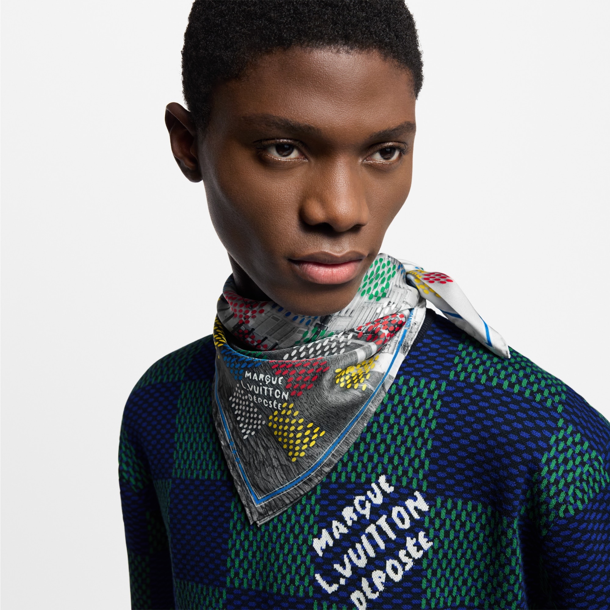 LV Vers Damier Silk Bandana - 4