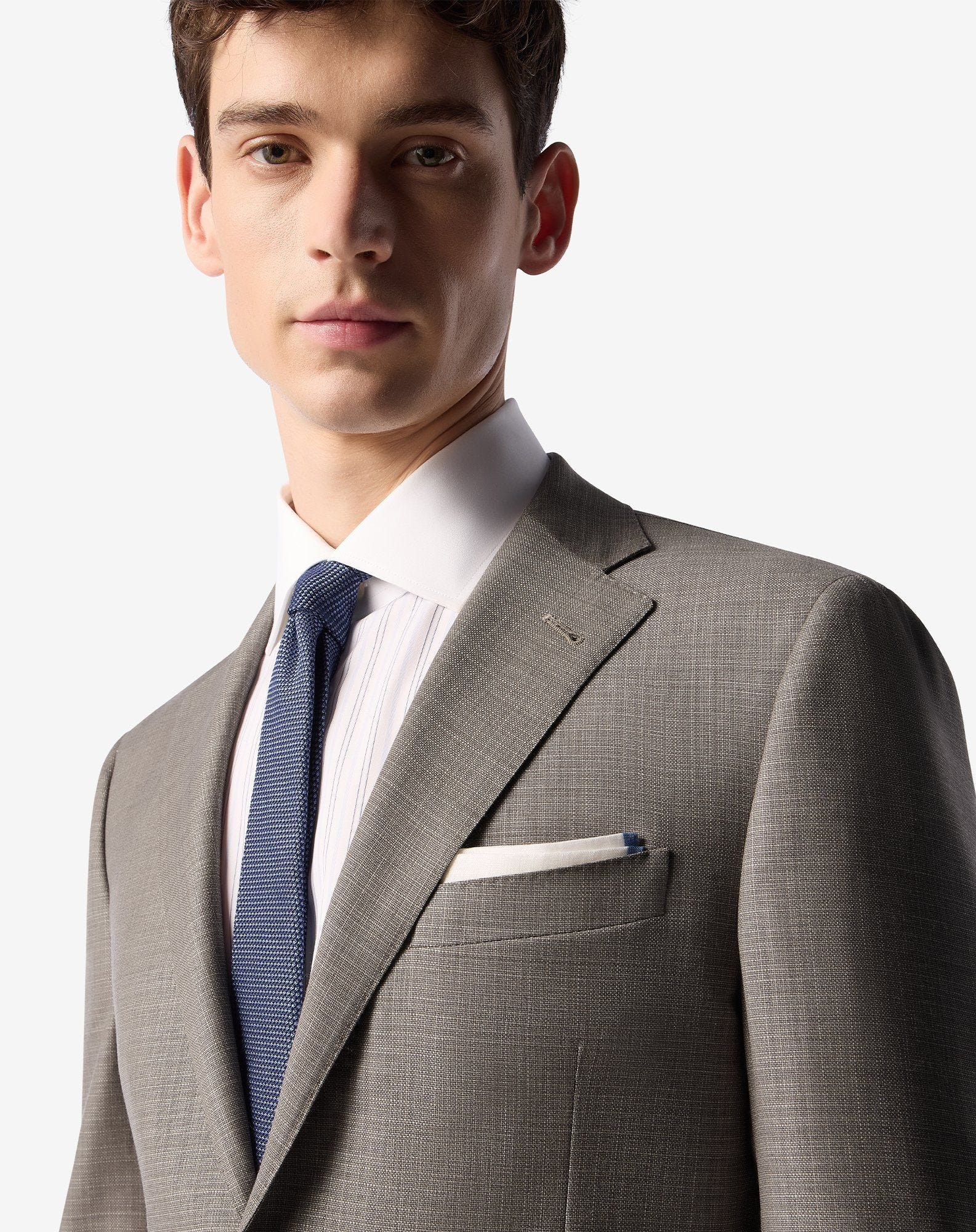 Taupe pure wool suit - 5