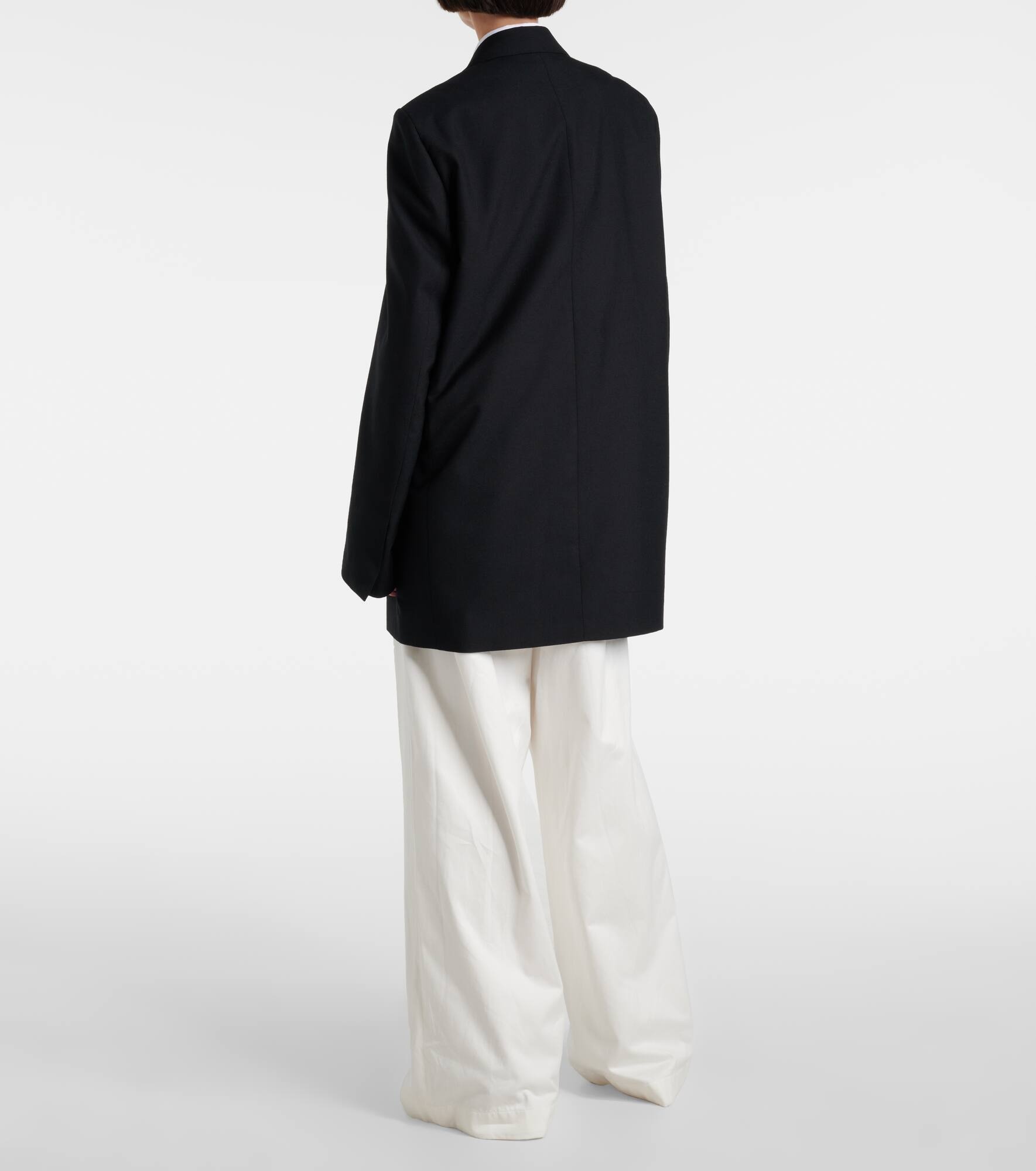 Double-breasted wool blazer - 3