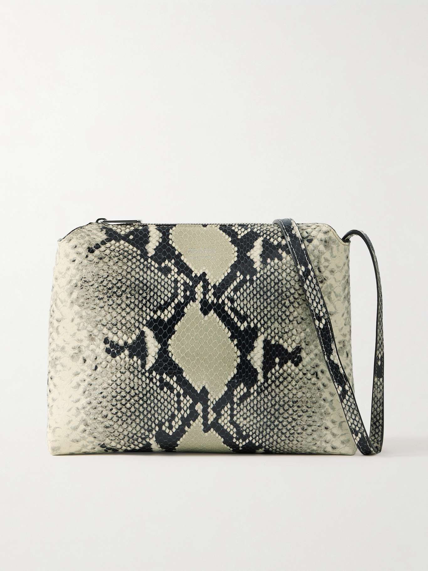 Lina medium snake-effect leather shoulder bag - 1