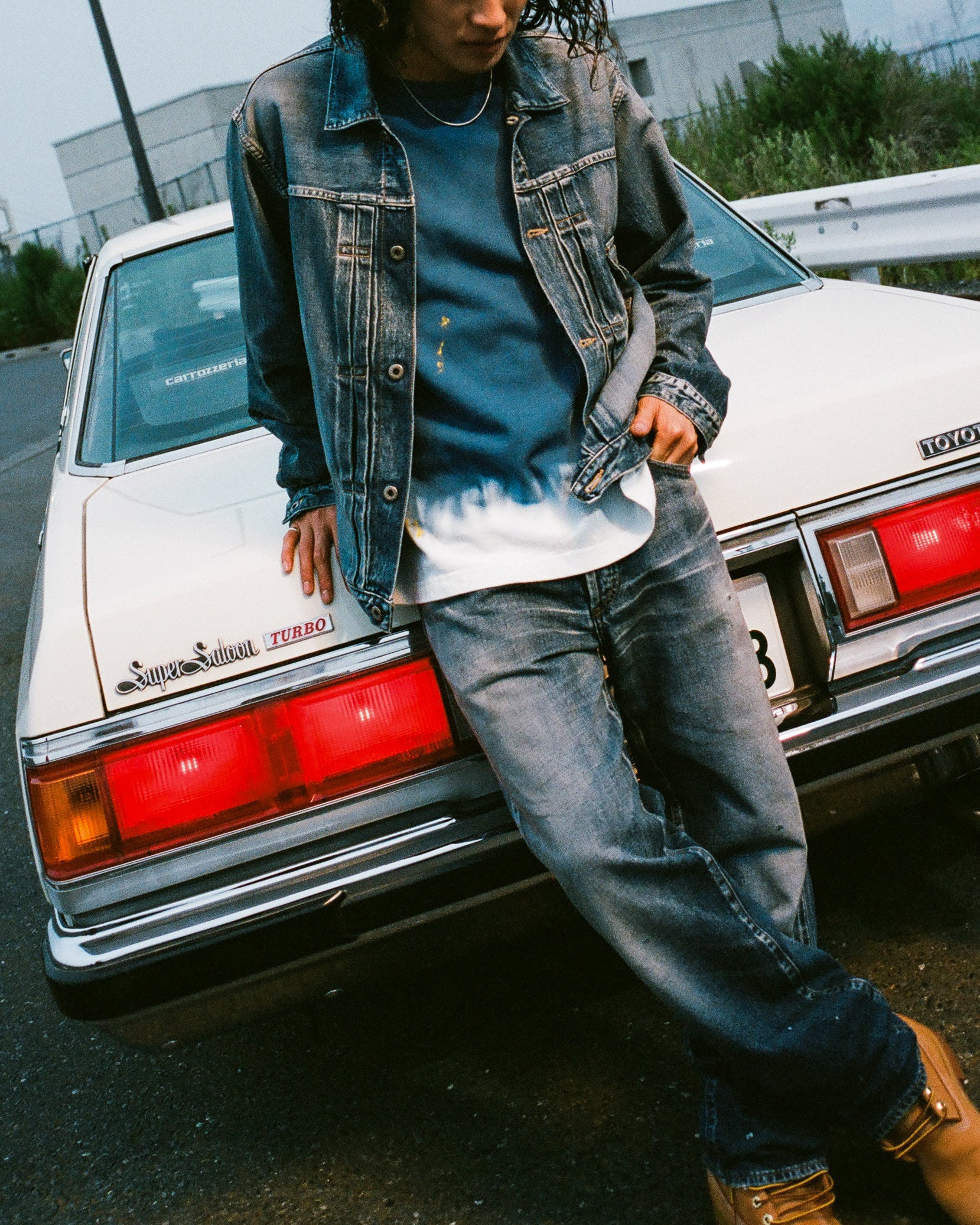 Seagull Print Regular Fit Denim Trucker Jacket - 3