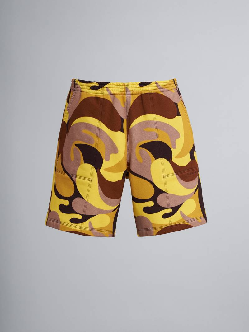 50S CAMO PRINT BRUSHED SWEATSHIRT COTTON BERMUDA SHORTS - 1