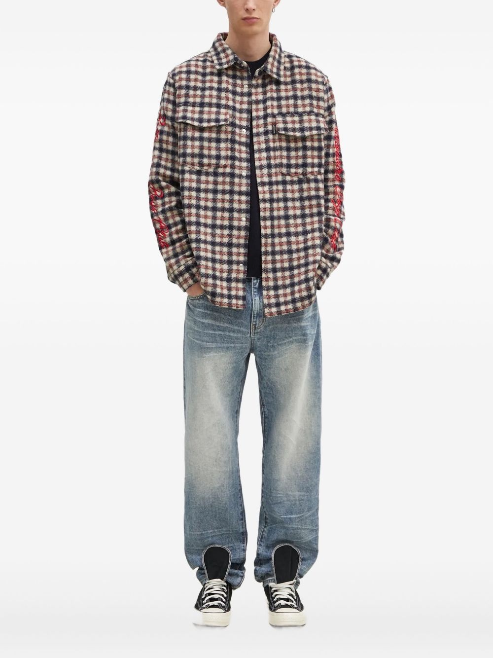 check-pattern shirt - 1