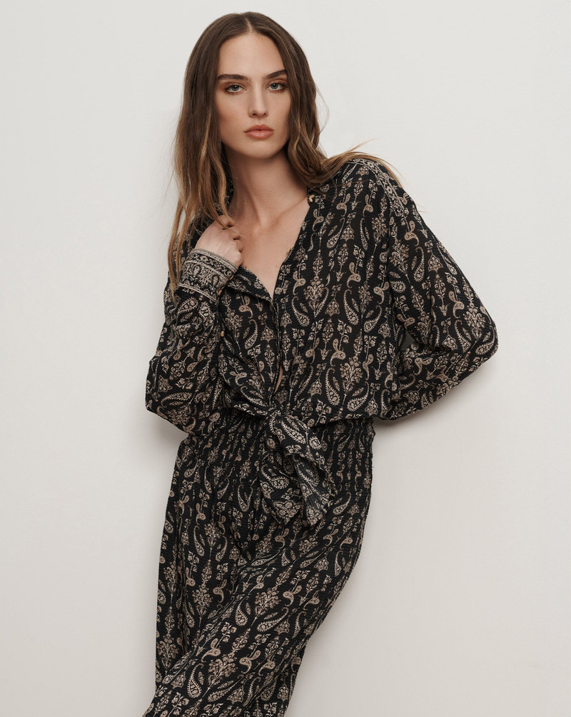 VERONICA BEARD LLOYD PAISLEY BUTTON-DOWN SHIRT outlook