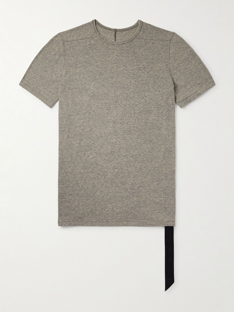 Level Slim-Fit Webbing-Trimmed Cotton-Jersey T-Shirt Gray 1