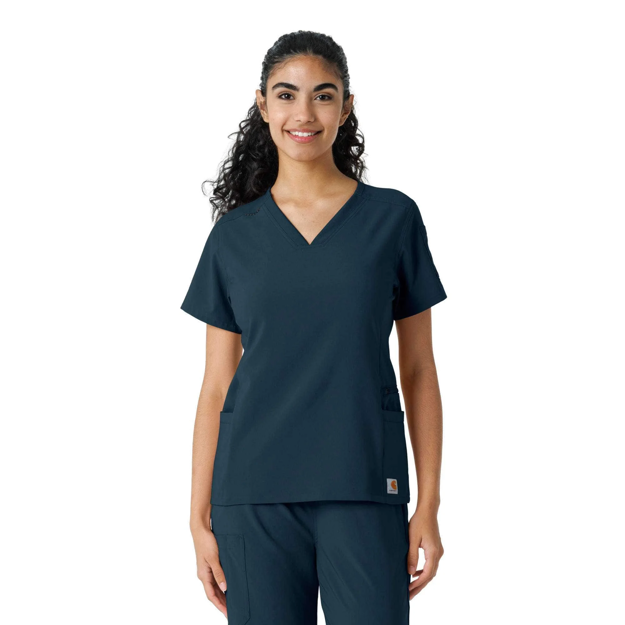 Women's Force Cross-Flex Knit Panel Scrub Top - 1