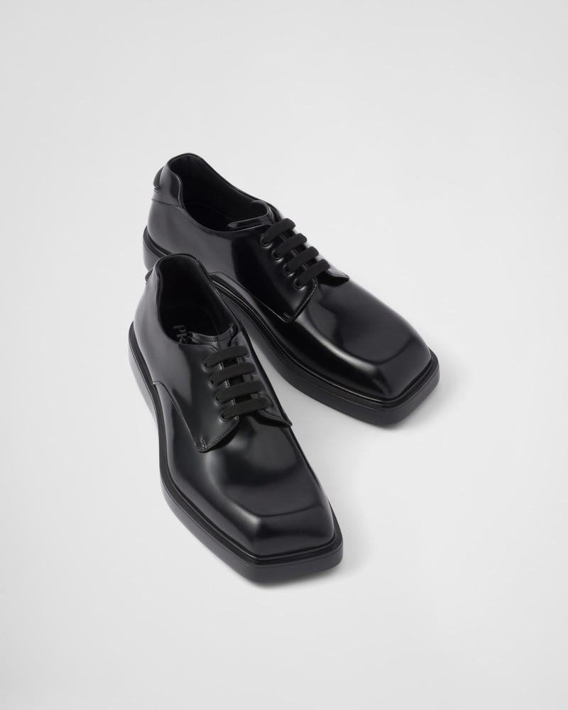 Brushed leather derby shoes 4