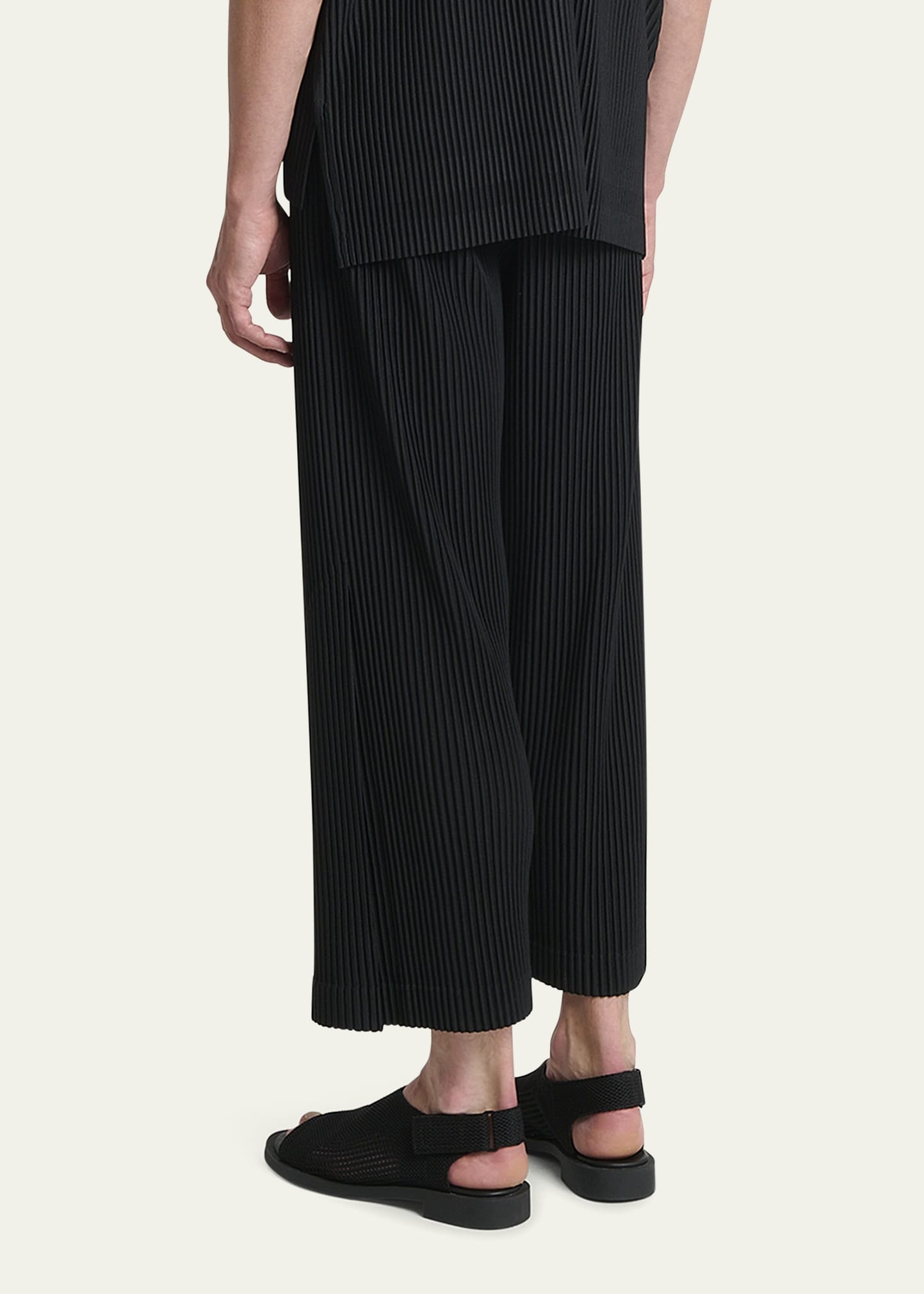 Men's Pleated Button-Down Shirt - 3
