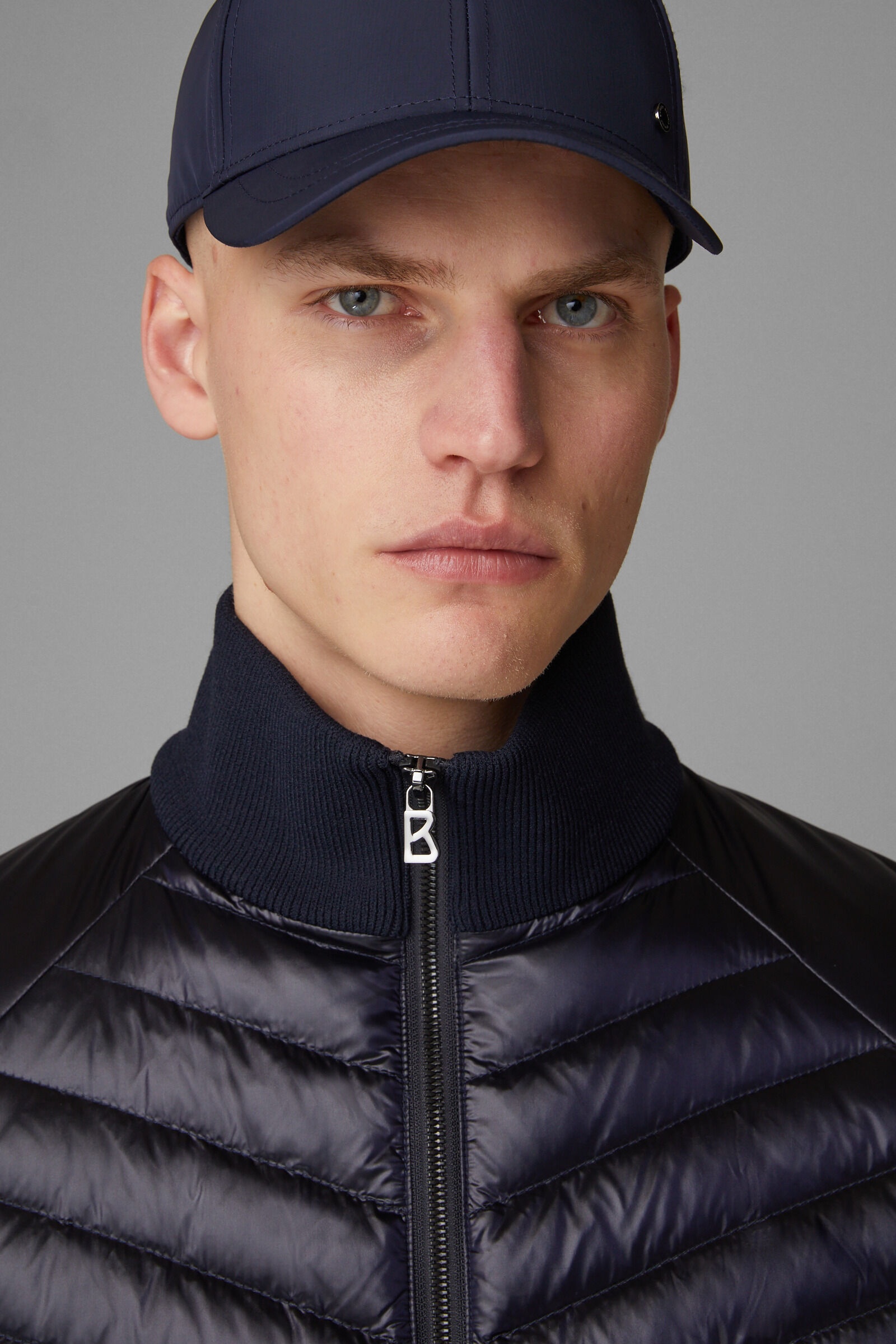 Alexio Down knit jacket in Navy blue - 6