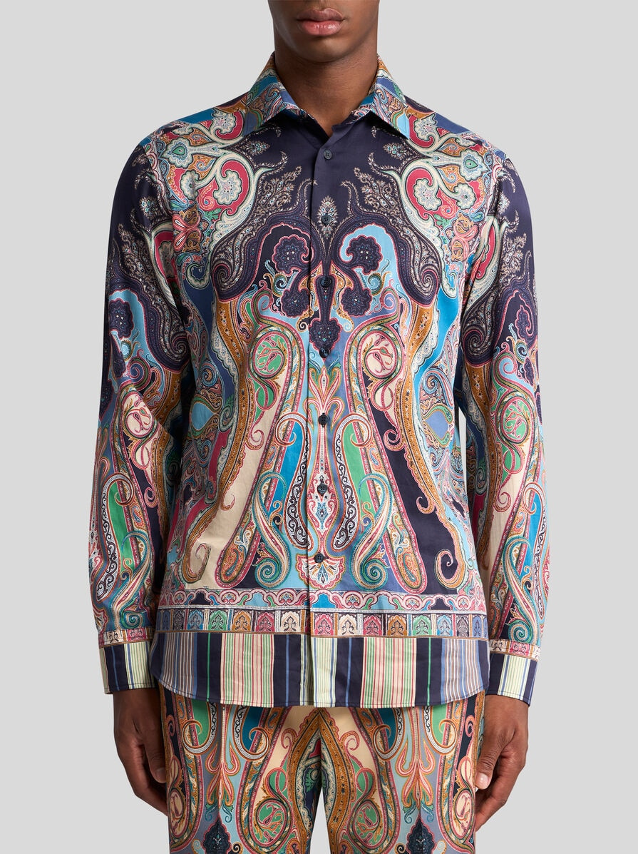 MULTICOLOURED PAISLEY COTTON SHIRT - 2