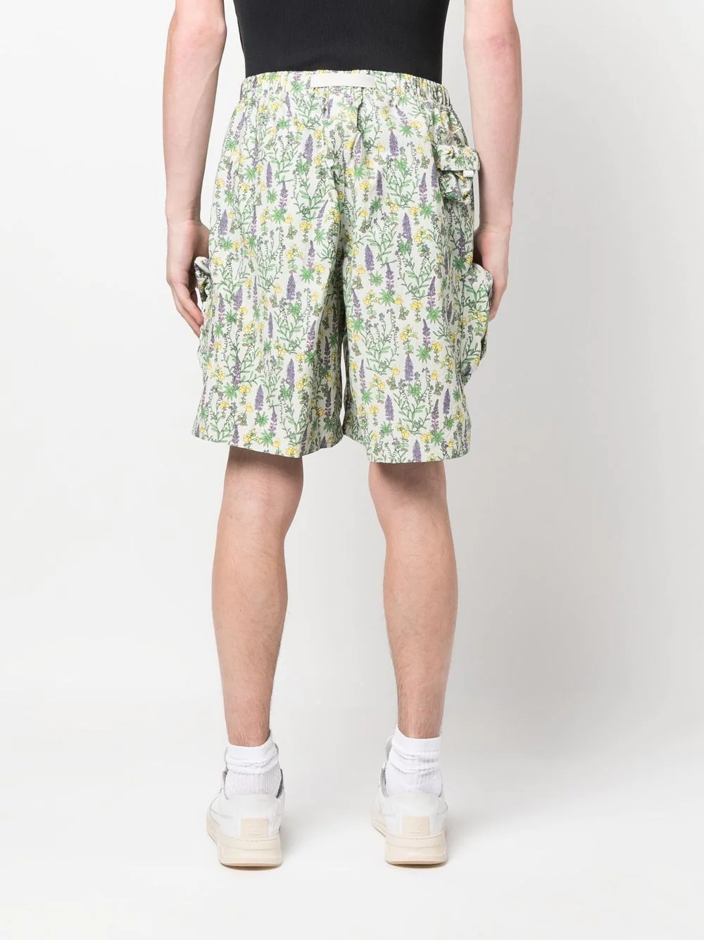 floral-print cargo shorts - 4