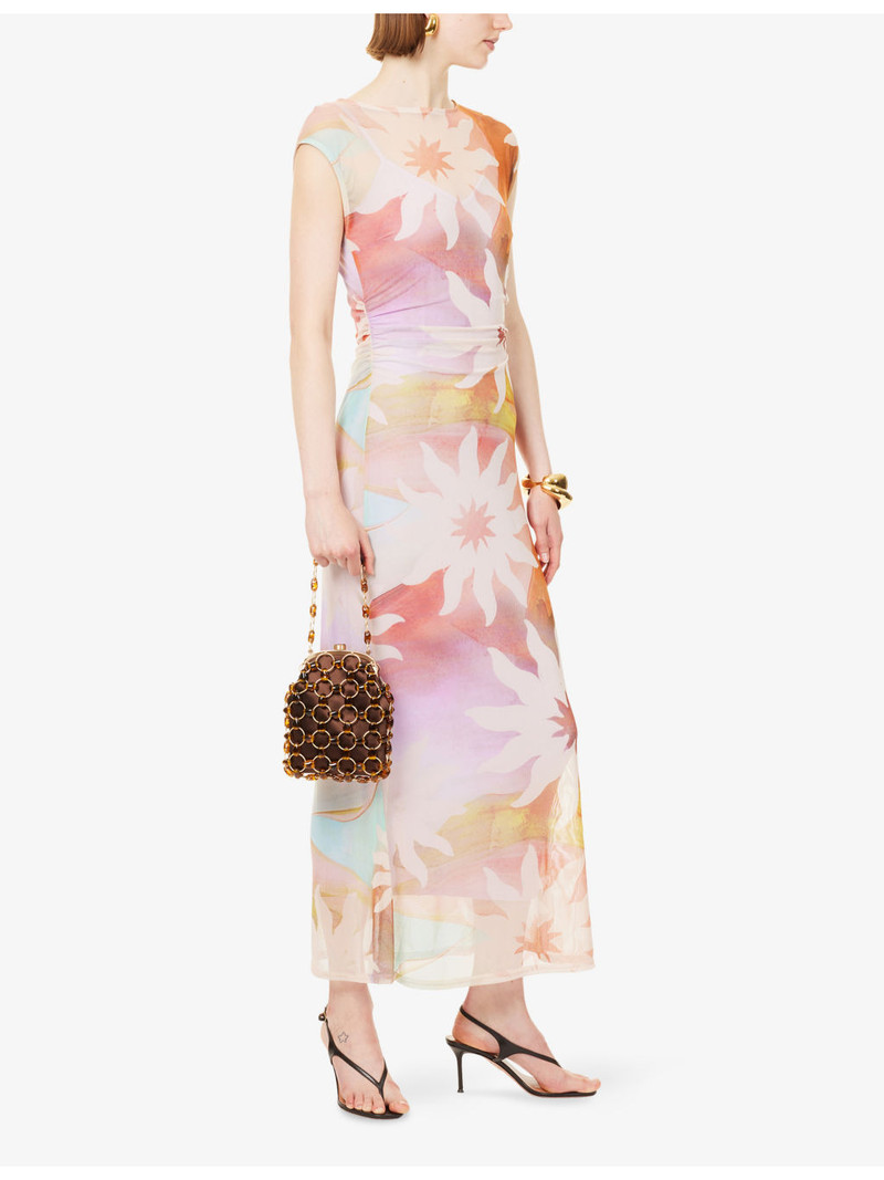 Never Fully Dressed Soleil Luna Printed Mesh Maxi Dress outlook