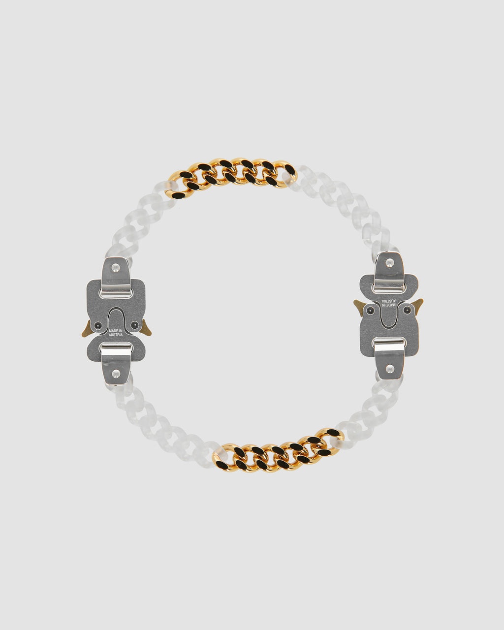 TRANSPARENT AND CHAIN METAL NECKLACE - 2