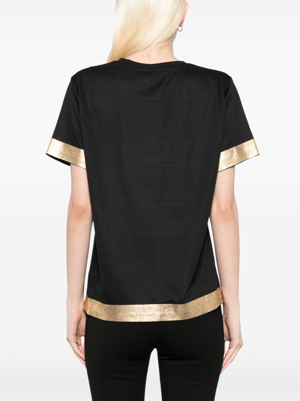 foil-hem T-shirt - 4