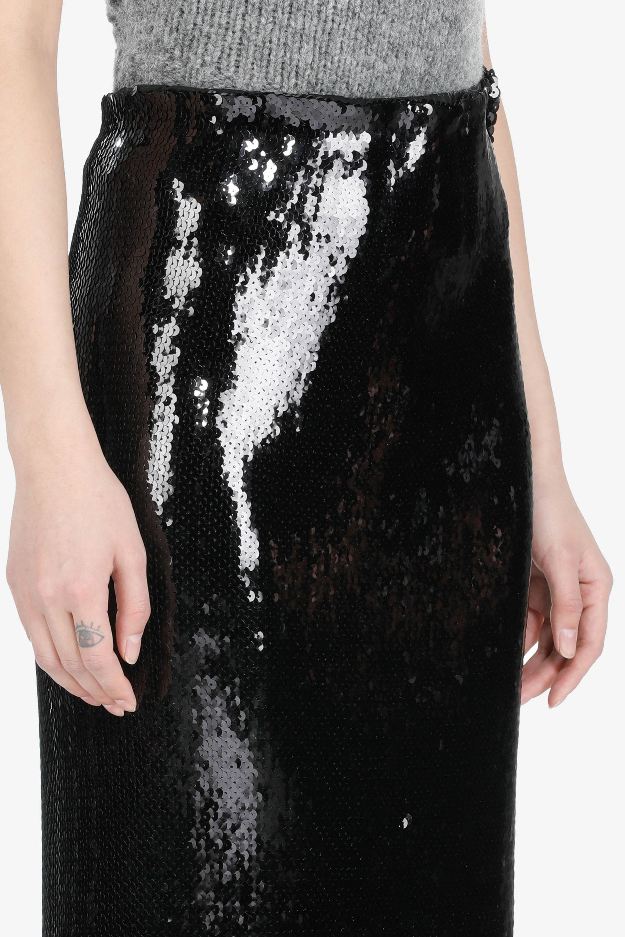 SEQUIN-EMBELLISHED MAXI SKIRT - 5