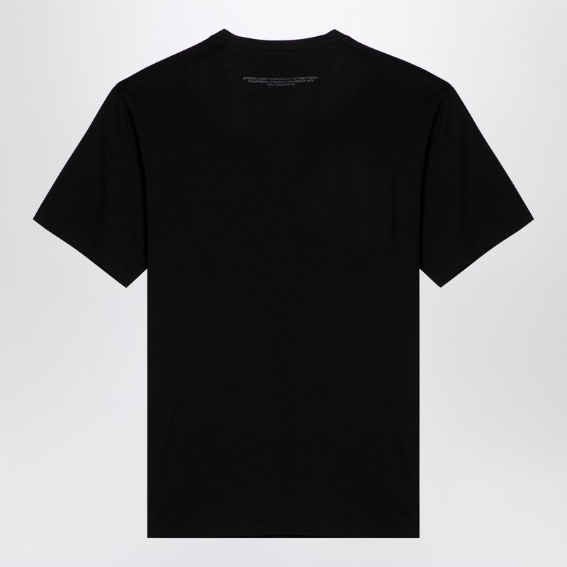 BLACK COTTON T-SHIRT WITH LOGO - 2